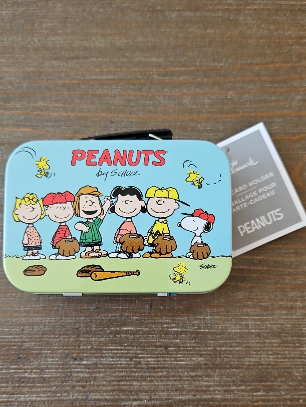 Hallmark Peanuts Snoopy Gift Card Holder Tin New